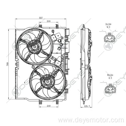 Auto radiator cooling fan 12v for FIAT DUCATO